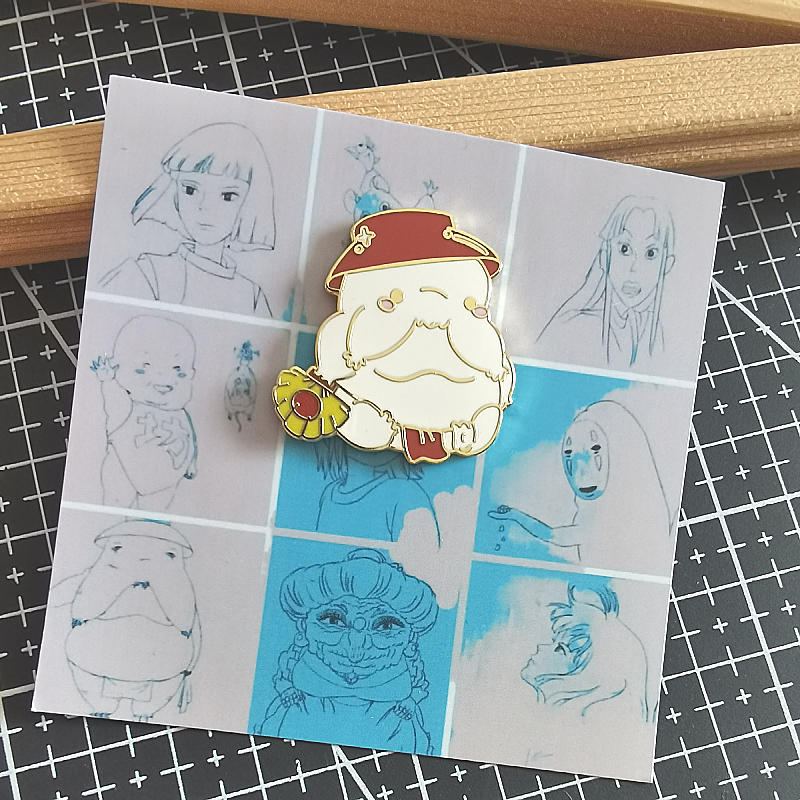 Spirited Away - Chibaba Haku Yubaba No Face handmade metal pin