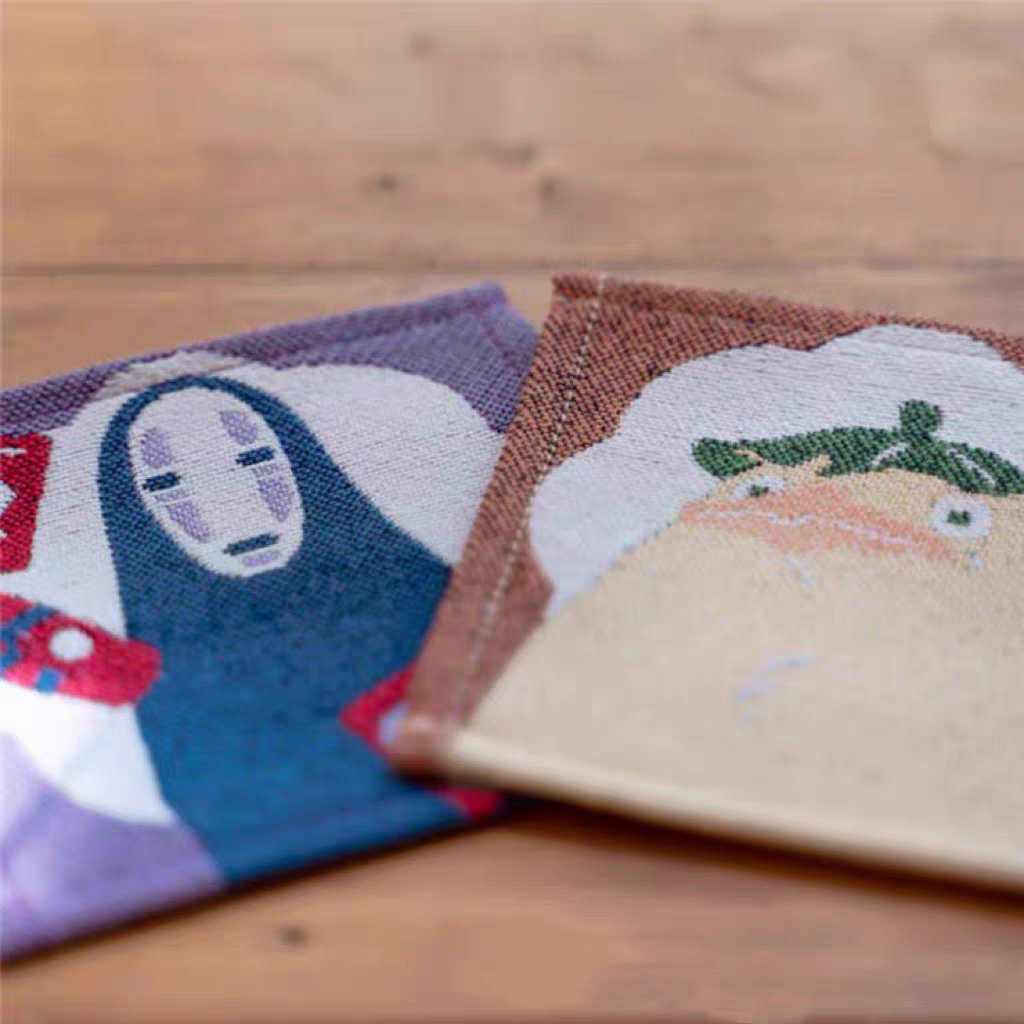 Spirited Away Characters nostalgic style  - Chihiro haku handmade fabric coaster